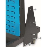 移動型雙面物料架960×610×1110mm(2方孔2百葉)，KM-2222