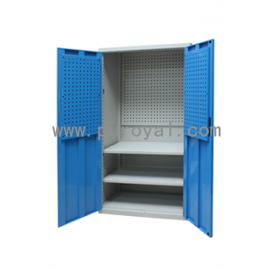 雙門三層鋼制置物柜1000×500×1800mm(100kg/層)帶方孔掛板，ZWG-1050