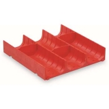 工具柜分類槽，紅色塑料分類槽3格 150×150×28mm，SH-12