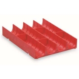 工具柜分類槽，紅色塑料分類槽4格 150×150×28mm，SH-11