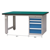 重型工作臺(tái)帶四抽底柜(40mm復(fù)合臺(tái)面)，E-XBG2175(G)