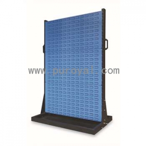固定型雙面物料架960×630×1450mm(2方孔4百葉)，KR-2324