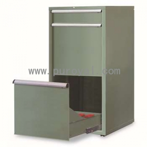 綠色3抽屜刀具柜730×675×1105mm(適用BT40刀具40把)，DTC-1105A